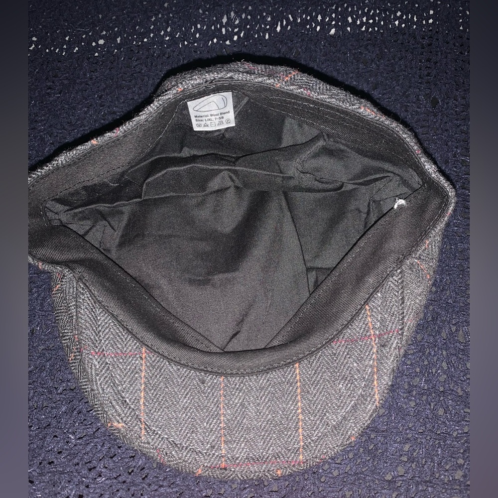 Wool Blend Flat Cap Classic Herringbone Ivy Gatsby Hat - Picture 7 of 9